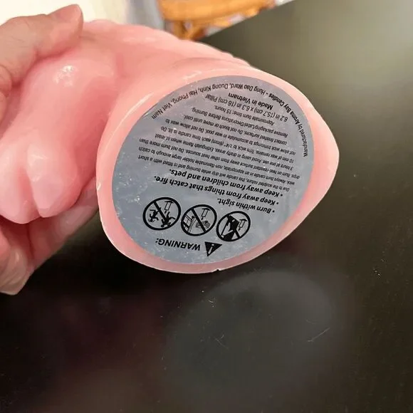 Luminous Horse/Unicorn Pink Head Candle, Handmade Soy Wax Fragrance Free Candle - Picture 5 of 5